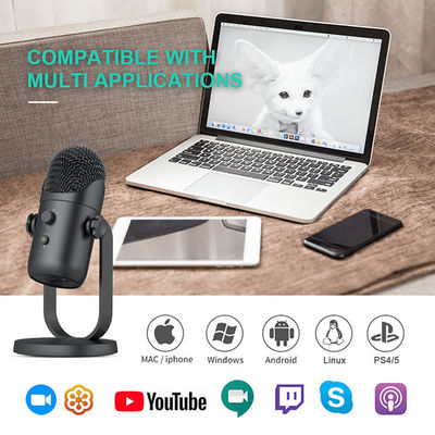 블로거를 위한 CE USB 콘덴서 마이크로폰 매끄러운 웹 채팅 마이크