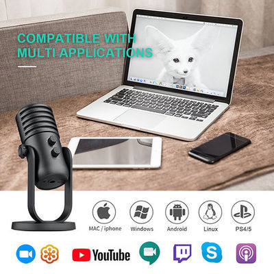 48Khz 14 밀리미터 진동판과 USB 콘덴서 마이크로폰 24Bit