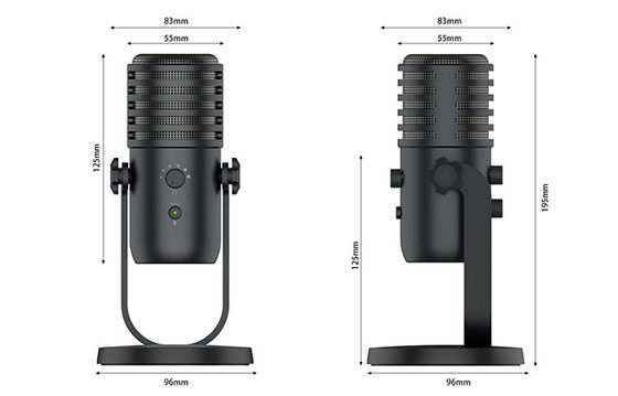 보컬 리코딩 라이브 스트리밍 게임을 위한 팝캐스트 USB 다이내믹 마이크로폰