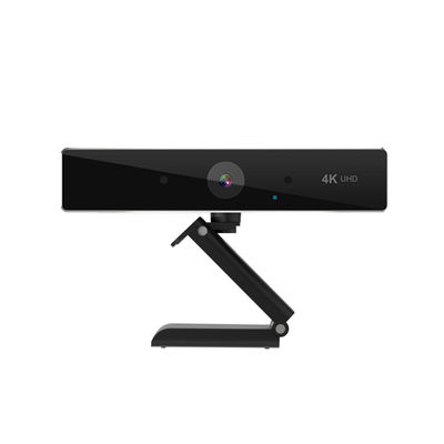 검은 색 4K 결의안 웹캠, 90 도 시야 각도 광각 웹 카메라